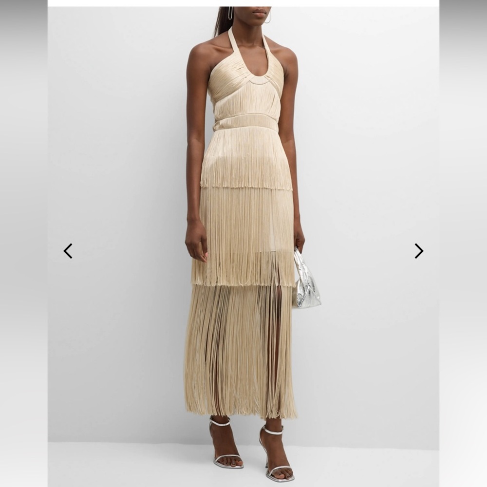 Jonathan Simkhai fringe dress - currently on sale at Neimans, SAKS, etc.